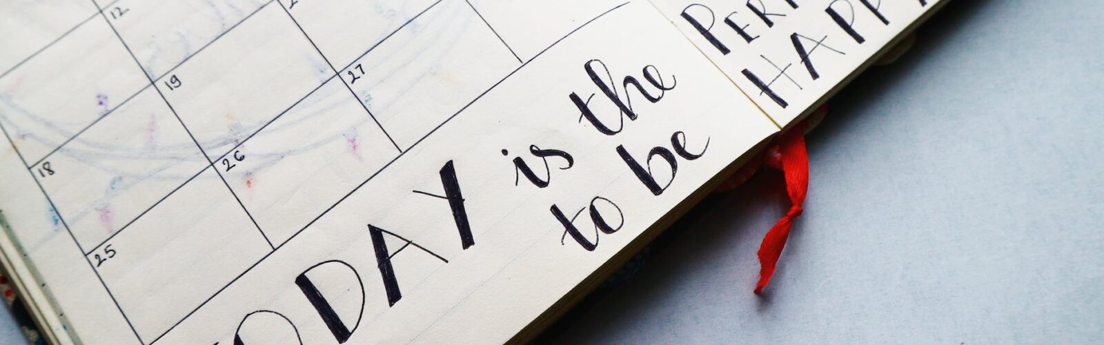 writings in a planner